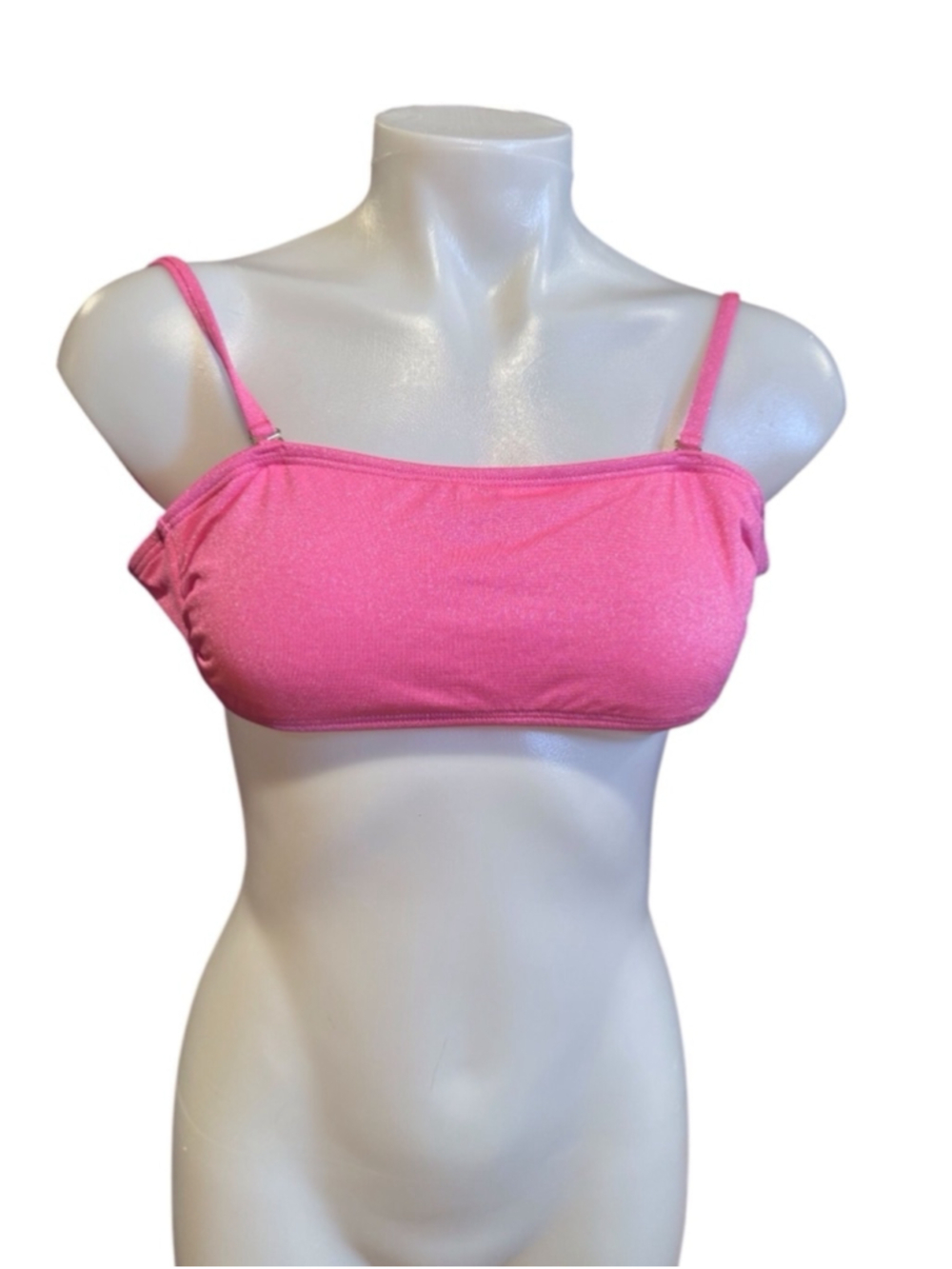 Women's California Waves shimmer Pink Bandeau Top size s